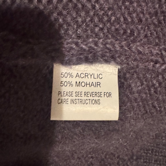 Vintage euro Charcoal Pom Pom tie knit Cardigan Sweater - fits like small - Picture 7 of 12